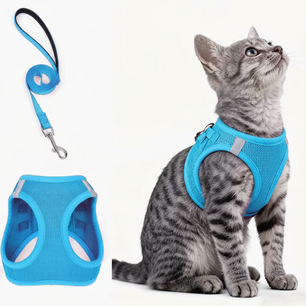 PawStars Cat Harness & Leash Set