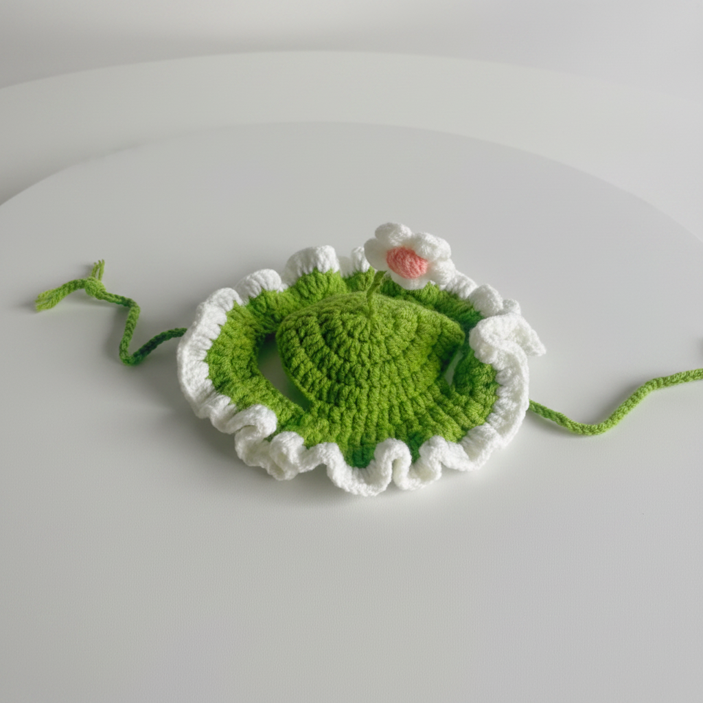 Neo's Handmade Pet Flower Crochet Hat