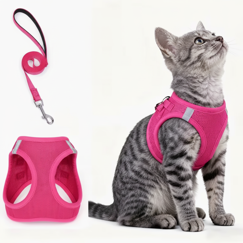 PawStars Cat Harness & Leash Set