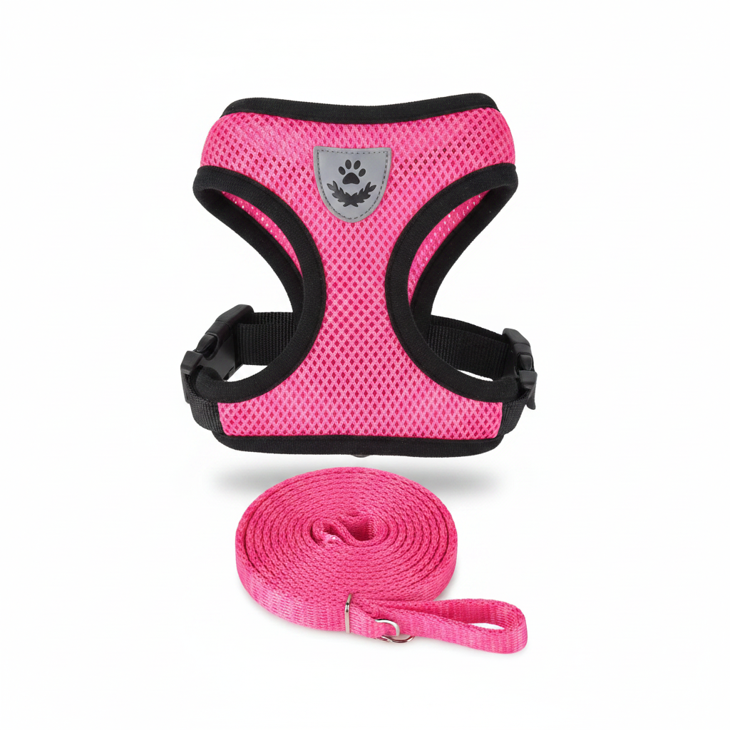 PawStars Reflective Adventure Harness & Leash Set