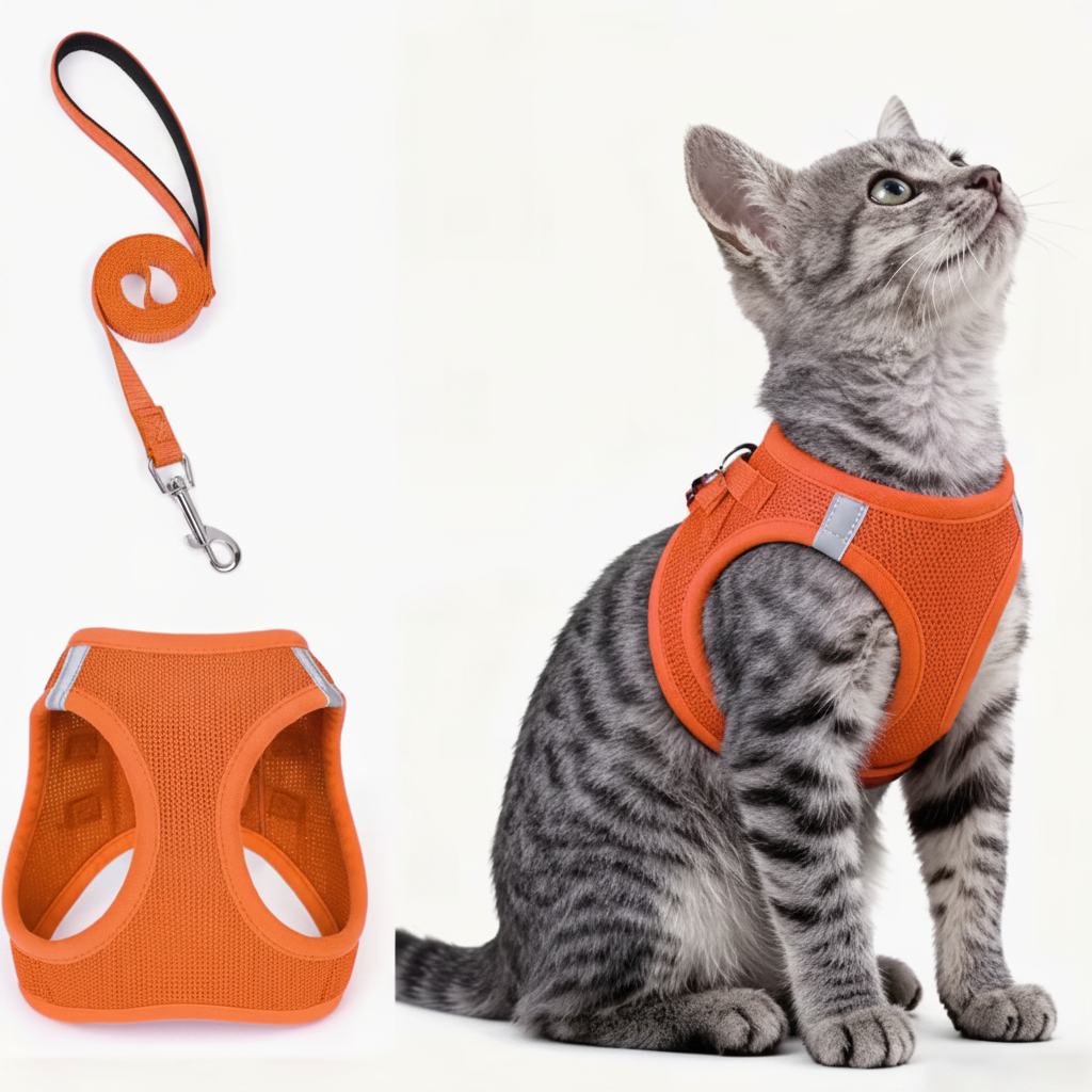 PawStars Cat Harness & Leash Set