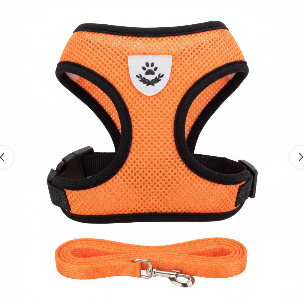 PawStars Reflective Adventure Harness & Leash Set