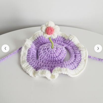 Neo's Handmade Pet Flower Crochet Hat